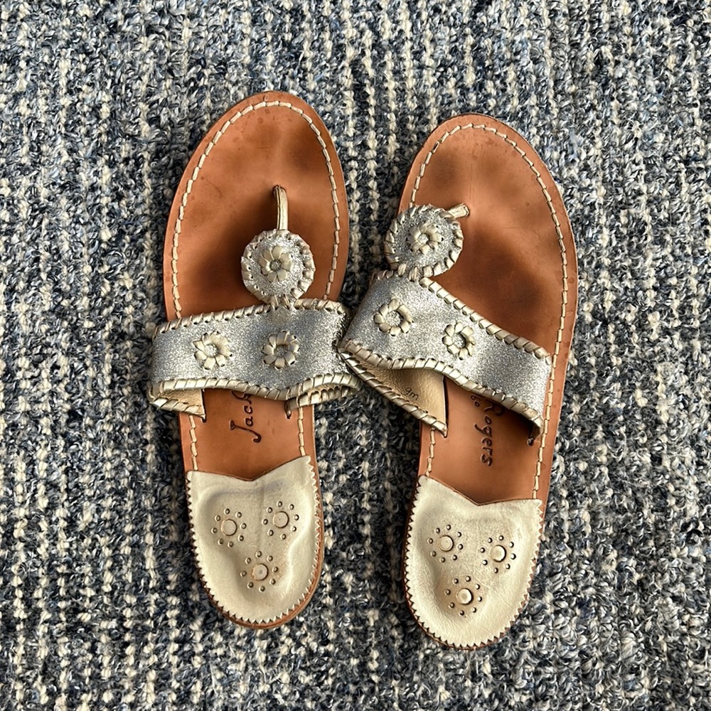 Jack Rogers glitter sandals